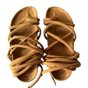 MANGO Cross Strip Sandals Size 6.5